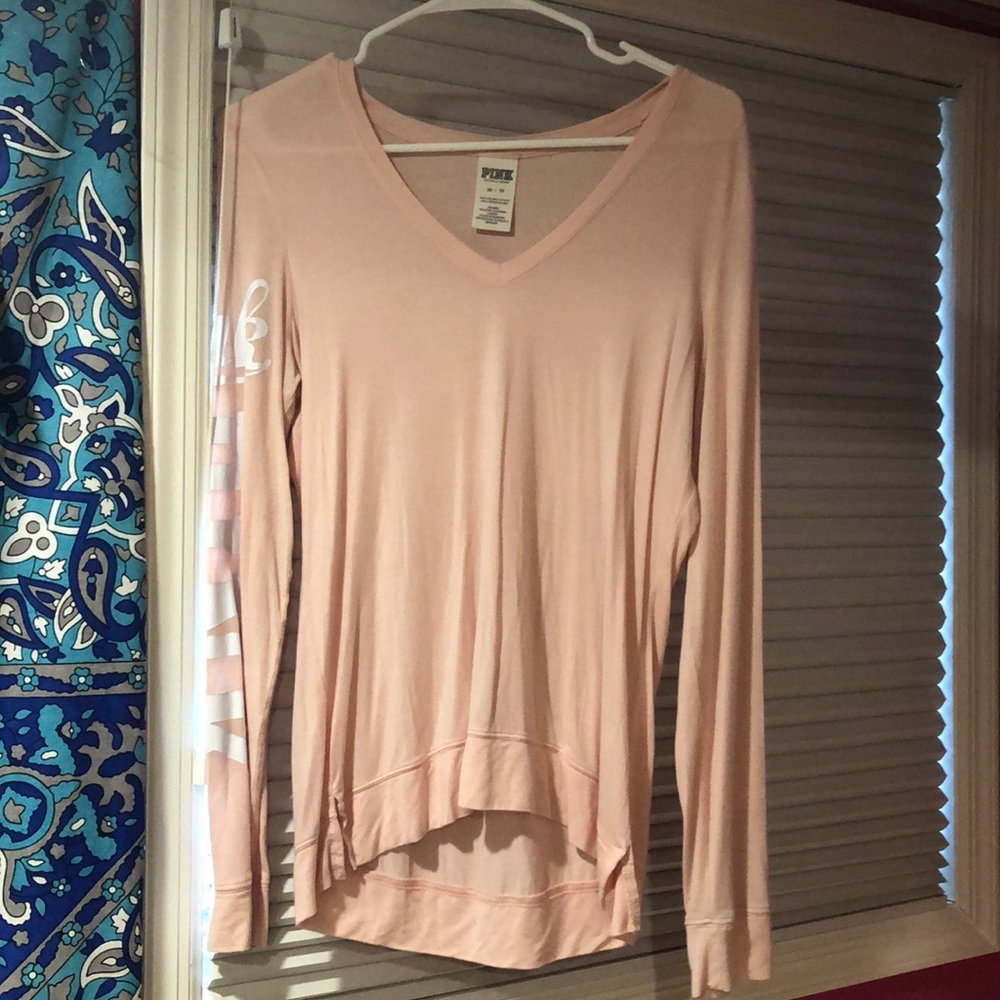 pink long sleeve shirt